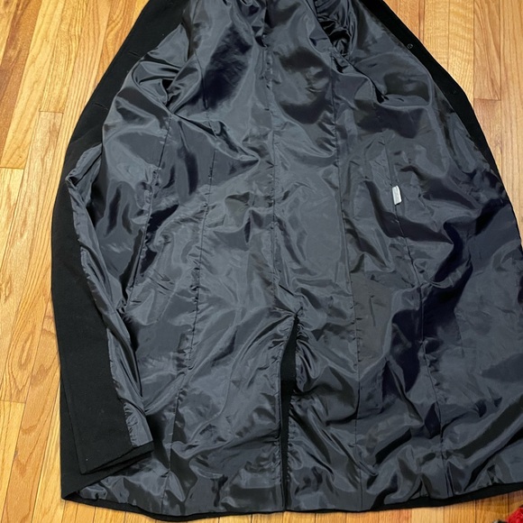 Vintage Wool Cashmere Faux Fur Buttons Fit Flare Long Full Length Formal Evening - Picture 5 of 6